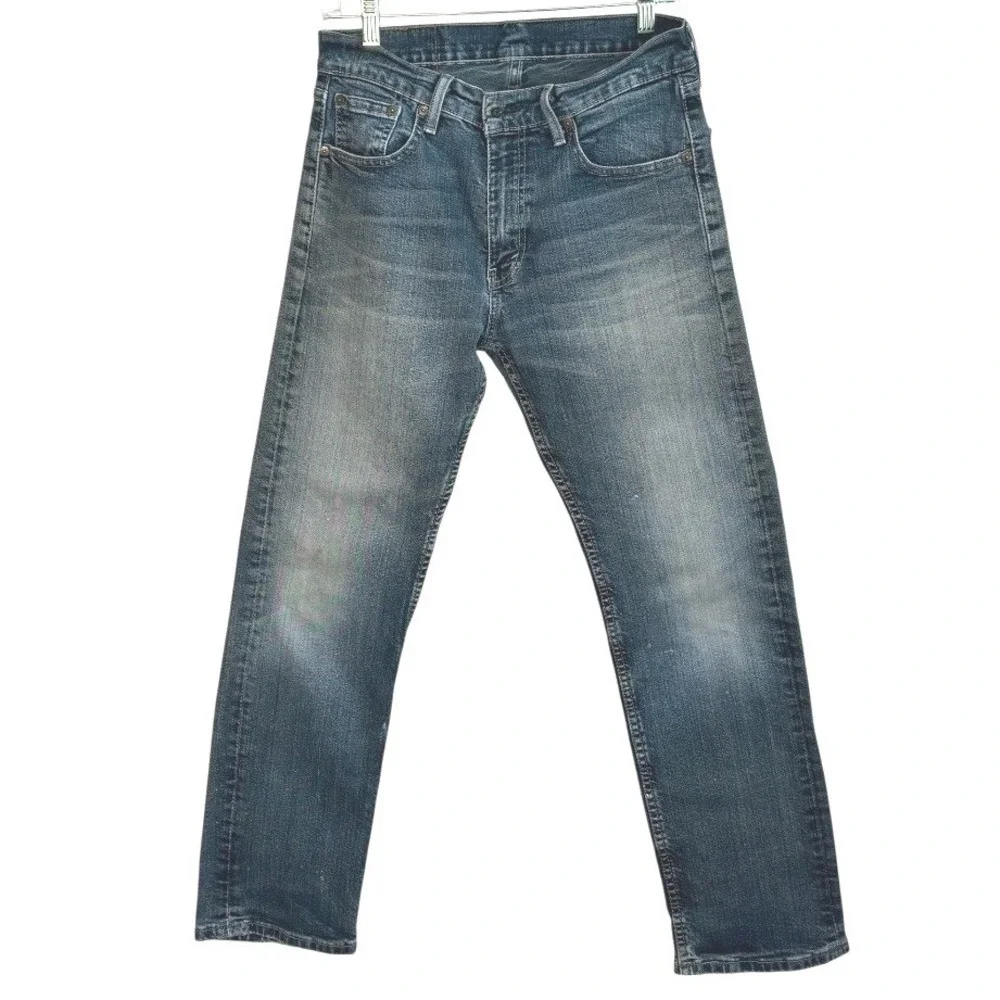Levis 505 Regular Fit Straight Leg Denim‎ Blue Jeans Americana Streetwear 30x30